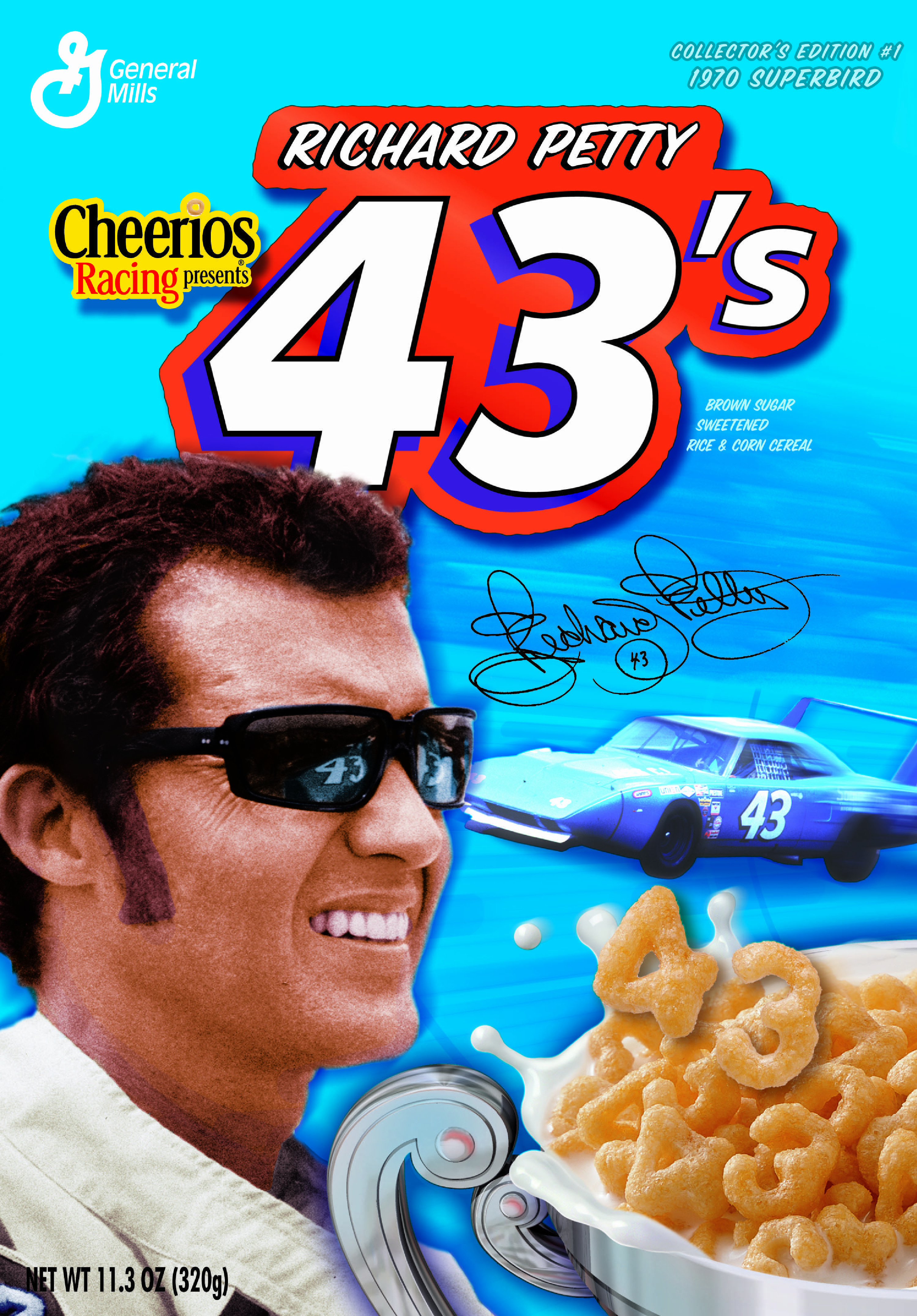 Cheerios box featuring Richard Petty
