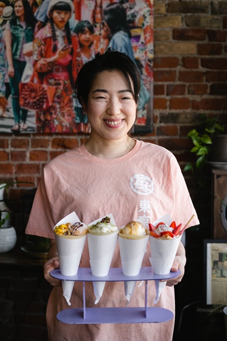 Mia Oi, the owner of Ichigo Tokyo Crepes
