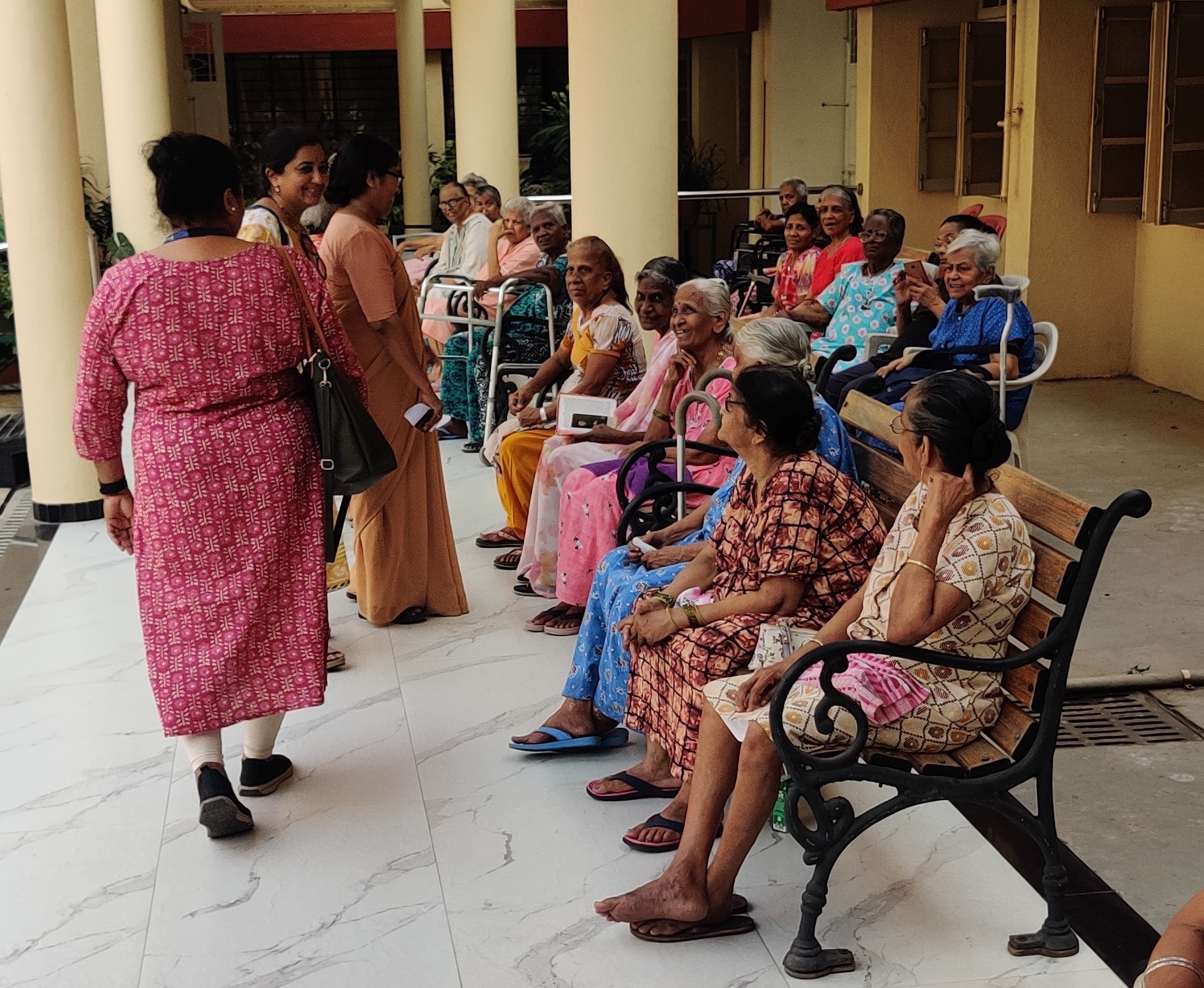 General Mills India Donation Drive - Several women sitting on a bench