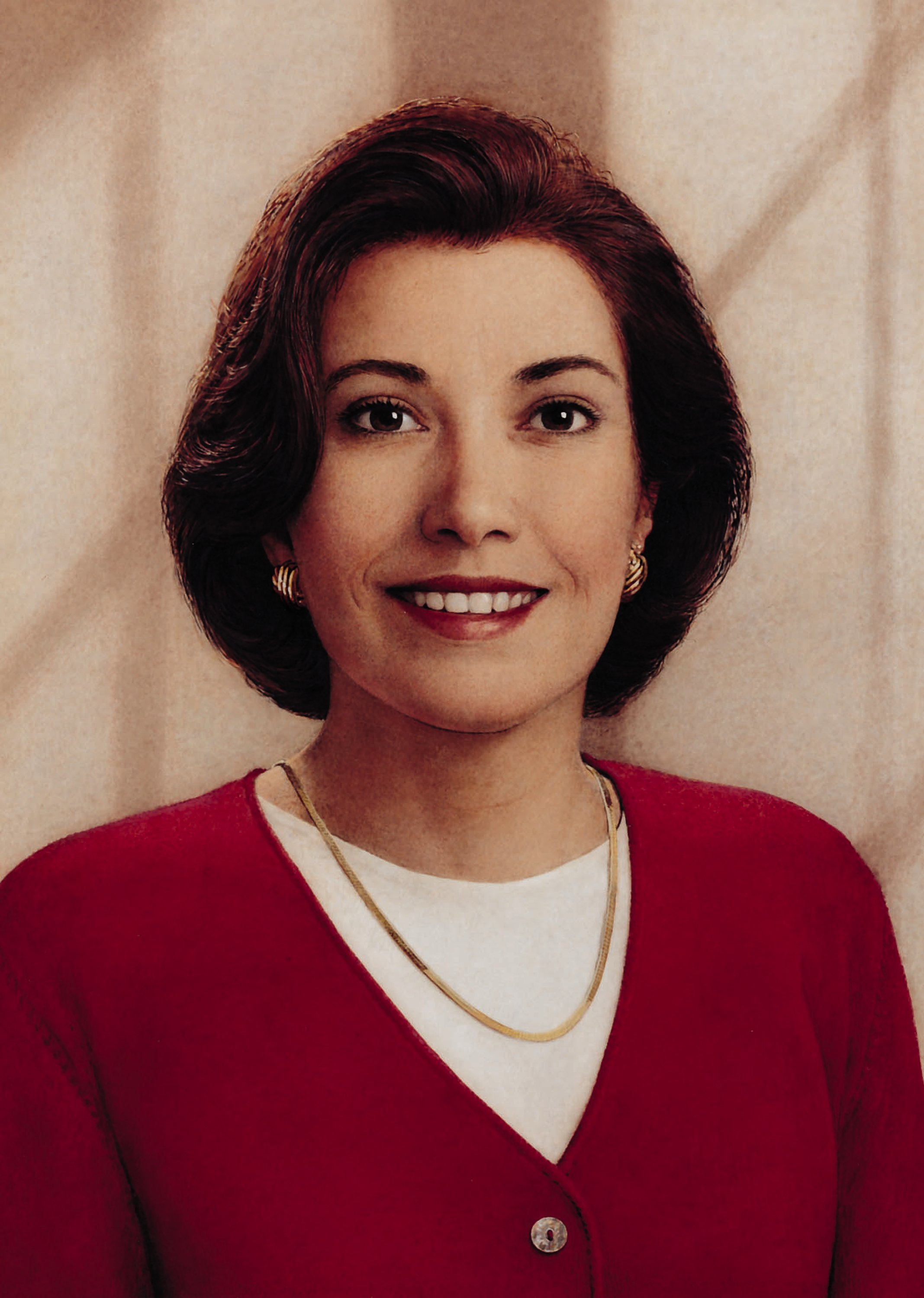The eighth and most recent official portrait of Betty Crocker, from 1996.